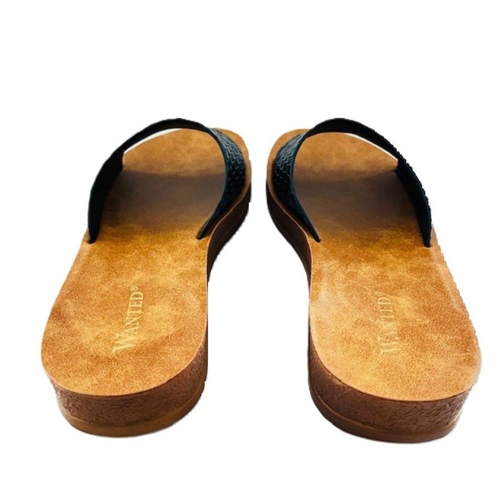 Wanted Holland Black Woven Sandals Slides Womens Size 7M - Picture 3 of 7